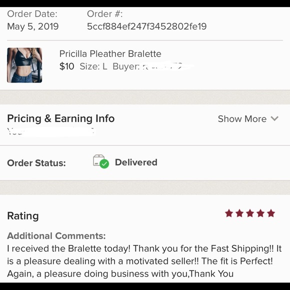 Pricilla Pleather Bralette - Picture 7 of 7